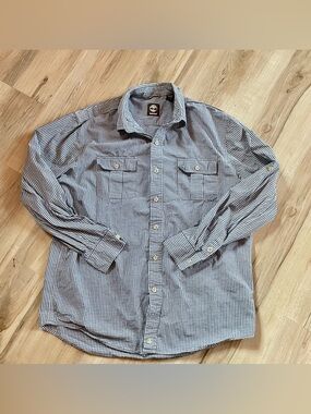 Timberland Men’s Long-Sleeve Blue Check Shirt